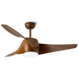 IMMAX NEO LITE WAVE SMART LED stropní svítidlo s ventilátorem 18W, Wi-Fi, TUYA, hnědé (barva dřeva)