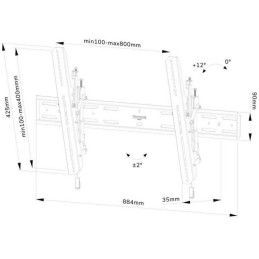 Neomounts Select  WL35S-850BL18 / Screen Wall Mount (tilt, VESA 800x400) / Black