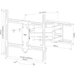 Neomounts Select  WL40S-950BL18 / Screen Wall Mount (full motion, VESA 800X600) / Black
