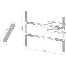 Neomounts Select  AWLS-950BL1 / VESA rozšiřovací sada pro WL40S-950BL18 (z VESA 800x600 na max VESA 1200X900) / černá