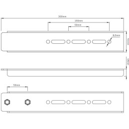 Neomounts Select  AWLS-950BL1 / VESA rozšiřovací sada pro WL40S-950BL18 (z VESA 800x600 na max VESA 1200X900) / černá