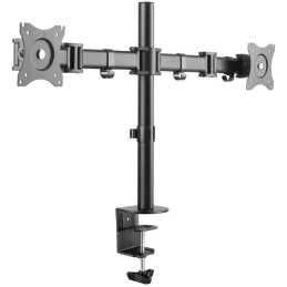 Neomounts Select NM-D135DBLACK/Držák displeje/na stůl/10-27"/svorka+průchodka/VESA 100X100/nosn. 2x 8kg/2 displeje/černý