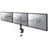 Neomounts Select NM-D135D3BLACK / Displayhalter / Desktop / 10-27" / Klemme + Durchführung / VESA 100X100 / Tragkraft 3x 8kg / 3