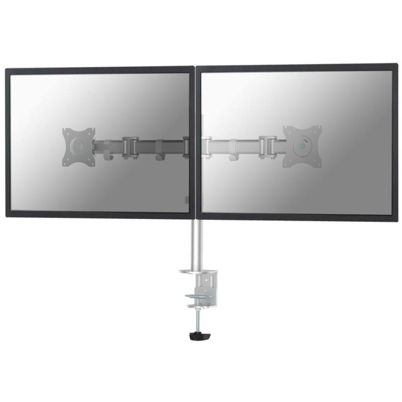Neomounts Select NM-D135DSILVER/Držák displeje/na stůl/10-27"/svorka+průchodka/VESA 100X100/nosn. 2x 8kg/2 disp/stříbrný
