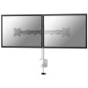 Neomounts Select NM-D135DSILVER/Uchwyt na wyświetlacz/biurkowy/10-27"/zacisk+przelotka/VESA 100X100/nośność 2x 8 kg/2 wyświetlac