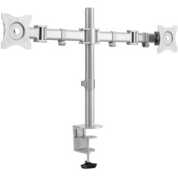 Neomounts Select NM-D135DSILVER/Držák displeje/na stůl/10-27"/svorka+průchodka/VESA 100X100/nosn. 2x 8kg/2 disp/stříbrný