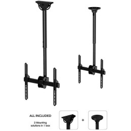 Neomounts Select NM-C440BLACK/Držák displeje/na strop/32-65"/náklon/rotace/nast.výšky/VESA 400X400/nosn. 50kg/černý