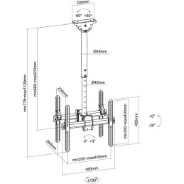 Neomounts Select  NM-C440DBLACK / Flat Screen Ceiling Mount (32-60") / Black