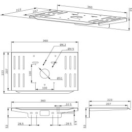 Neomounts Select AV1-825WH1/Držák kamery a multimedia police pro FL50S-825WH1/nosn. 9kg/Logitech ad./bílý