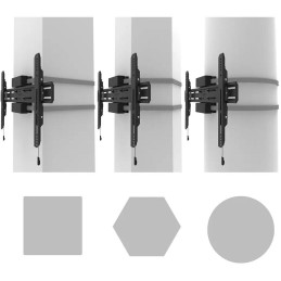 Neomounts Select WL30S-910BL16/Držák displeje/na sloup 25-100 cm/40-75"/fixní/VESA 600X400/nosn. 50kg/černý