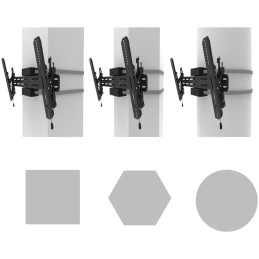 Neomounts Select WL35S-910BL16/Držák displeje/na sloup 25-100 cm/40-75"/sklopný/VESA 600X400/nosn. 50kg/černý