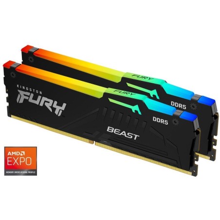 KINGSTON FURY Beast Black RGB EXPO 16GB DDR5 5600MT/s CL36 / DIMM / Kit 2x 8GB
