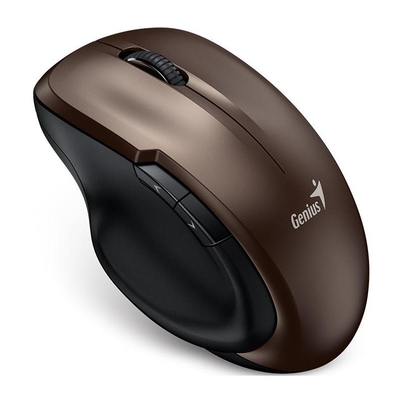 GENIUS Ergo 8200S Chocolate/ 1200 dpi/ bezdrátová/ 5tlačítek/ tichá/ BlueEye senzor/ čokoládová
