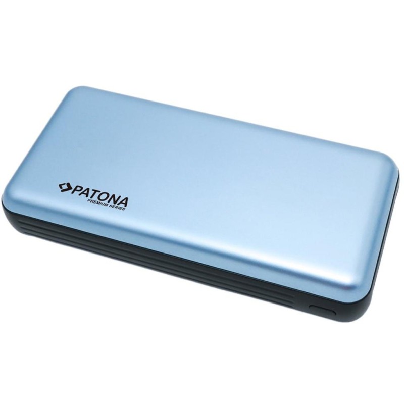 PATONA powerbanka, 20000mAh Li-Pol 3A, USB-C/Lightning, PD 65W, modrá