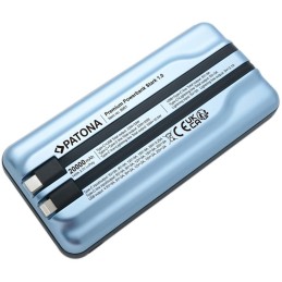 PATONA powerbanka, 20000mAh Li-Pol 3A, USB-C/Lightning, PD 65W, modrá