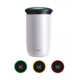 UMAX chytrá láhev Cooling Cup C2 White/ upozornění na pitný režim/ objem 220ml/ provoz 30 dní/ USB/ ocel