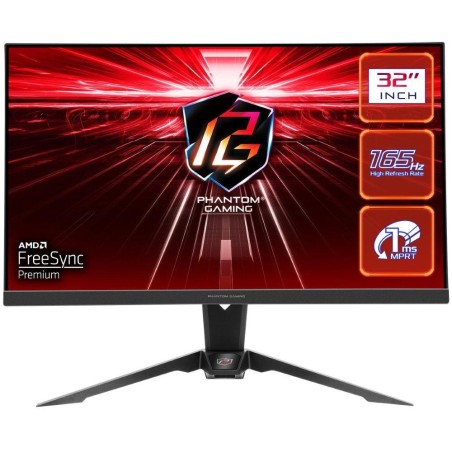Phantom Gaming by Asrock monitor PG32QF2B  31,5"/VA/2560x1440/165Hz/ 550cd/m2/1ms/DP/2x HDMI/repro/výšk. nast./Wifi ant.