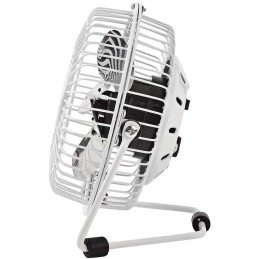 NEDIS mini ventilátor/ průměr 10 cm/ výkon 3 W/ napájení přes USB/ kabel 1 m/ kovový/ bílý