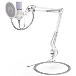 Endorfy mikrofon Streaming OWH / streamovací / rameno / pop-up filtr / 3,5mm jack / USB-C / bílý