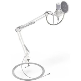 Endorfy mikrofon Streaming OWH / streamovací / rameno / pop-up filtr / 3,5mm jack / USB-C / bílý