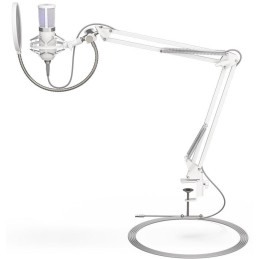 Endorfy mikrofon Streaming OWH / streamovací / rameno / pop-up filtr / 3,5mm jack / USB-C / bílý