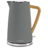 Czajnik elektryczny NEDIS KAWK510EGY/ pojemność 1,7 l/ Soft-Touch/ 1850 - 2200 W/ stal nierdzewna/ szary