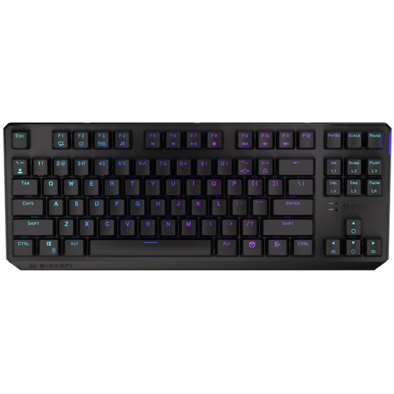 Endorfy herní klávesnice Thock TKL Wireless Red / RGB / red sw. / bezdrátová / mechanická / US layout / černá