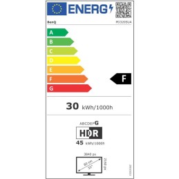 BENQ 32" LED PD3205UA/ 3840x2160/ IPS panel/ 1000:1/ 5ms/ HDMI/ DP/ 2xUSB-C/ 3x USB/ Pivot/ repro/stojan s ramenem/černý