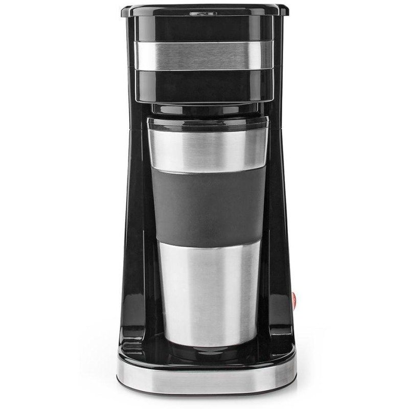 NEDIS kávovar/ na jeden šálek/ dvoustěnný cestovní hrnek/ kapacita 0,42 l/ černý