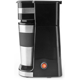 NEDIS kávovar/ na jeden šálek/ dvoustěnný cestovní hrnek/ kapacita 0,42 l/ černý