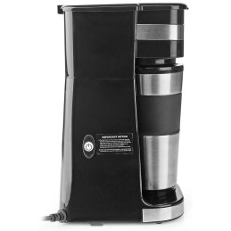 NEDIS kávovar/ na jeden šálek/ dvoustěnný cestovní hrnek/ kapacita 0,42 l/ černý