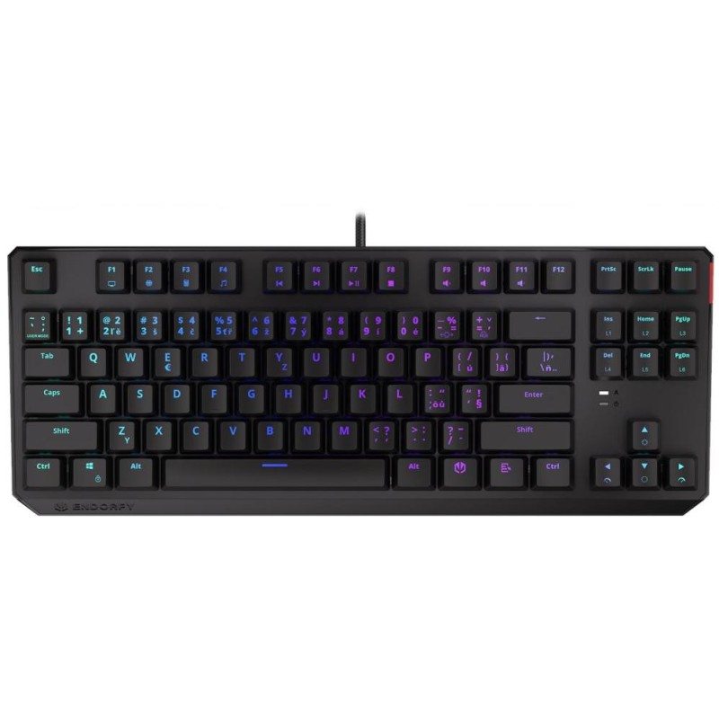 Endorfy herní klávesnice Thock TKL Kailh  BR RGB /USB/ brown sw. / drátová / mechanická / CZ/SK layout / černá RGB