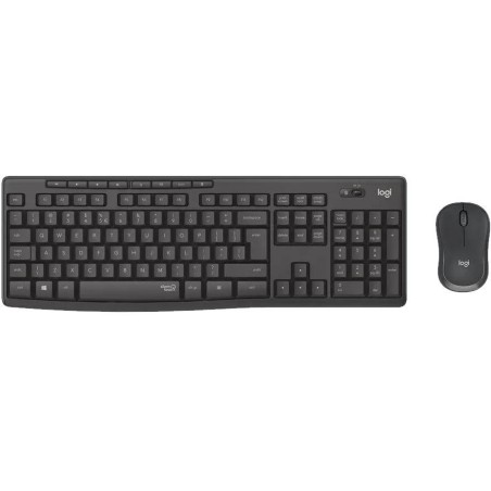 Logitech set MK295/ Bezdrátová klávesnice + myš/ 2.4GHz/ USB přijímač/ CZ/ grafitová