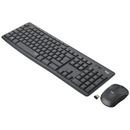 Logitech set MK295/ Bezdrátová klávesnice + myš/ 2.4GHz/ USB přijímač/ CZ/ grafitová