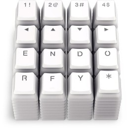 Endorfy set kláves KC104 Pudd. Dbl. shot OWH / 104 kláves / průhledné / bílé