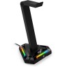 GENIUS GX-UH100/ stojak na słuchawki/ RGB/ hub USB (2x USB, 2x USB-C)