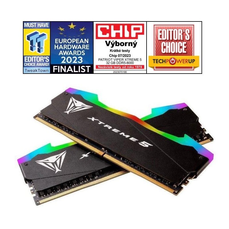 PATRIOT VIPER XTREME 5 RGB 32GB DDR5 8000MHz / DIMM / CL38 / Kit 2x 16GB