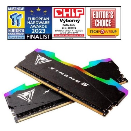 PATRIOT VIPER XTREME 5 RGB 32GB DDR5 8000MHz / DIMM / CL38 / Kit 2x 16GB