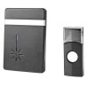 NEDIS wireless doorbell set/ battery powered/ 36 melodies/ range 300 m/ 80 dB/ black