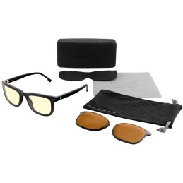 GUNNAR kancelářské/herní brýle CUPERTINO ONYX * jantarová/jantarová MAX skla * BLF 65 / BLF98 * GUNNAR focus