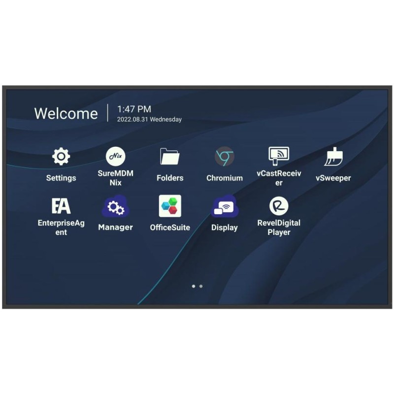 ViewSonic Flat Display CDE6530/65"/24-7 LCD/3840x2160/8ms/450cd/HDMI x 3/USB A x 2/USB-C/RJ45/RS232/repro/Android