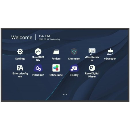 ViewSonic Flat Display CDE6530/65"/24-7 LCD/3840x2160/8ms/450cd/HDMI x 3/USB A x 2/USB-C/RJ45/RS232/repro/Android
