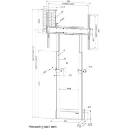 Neomounts WL55-875BL1/Držák displeje/na stěnu/37-100"/VESA 800X600/nosn. 110kg/mot. nast.výšky/černý