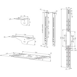 Neomounts AFL-875BL1/Držák kamery a multimedia police pro FL55-875BL1 a WL55-875BL1/nosn. 9kg/Logitech ad./černý
