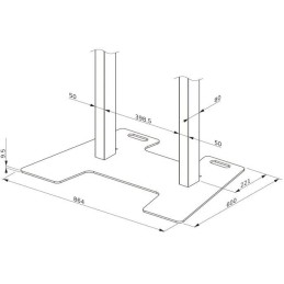 Neomounts AFP-875BL/Podlahová deska pro FL55-875BL1 a WL55-875BL1/864x600x9,5 mm/černá