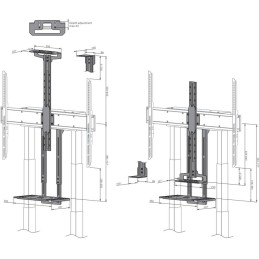 Neomounts AV1-875BL/Držák kamery a multimedia police pro FL55-875BL1 a WL55-875BL1/nosn. 9kg/Bose ad./černý
