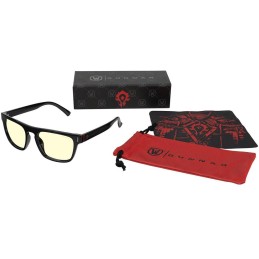 GUNNAR kancelářske/herní brýle WORLD OF WARCRAFT, HORDE EDITION ONYX * jantarová skla * BLF 65 * GUNNAR focus