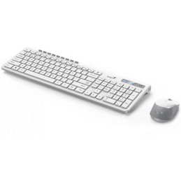 GENIUS SlimStar 8230/ Bezdrátový set Bluetooth + 2,4GHz/ připojení až 3 zařízení/ USB/ bílá/ CZ+SK layout