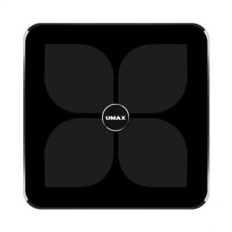UMAX chytrá váha Smart Scale US20HRC / 0,2 – 180 kg/ Bluetooth 4.0/ 15 tělesných parametrů/ čeština/ černá