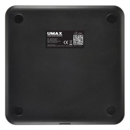UMAX chytrá váha Smart Scale US20HRC / 0,2 – 180 kg/ Bluetooth 4.0/ 15 tělesných parametrů/ čeština/ černá